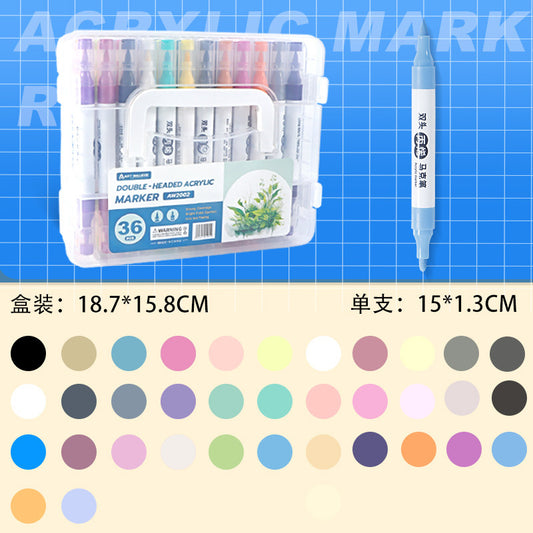 Dual-Ended Acrylic Marker 36 Color Set